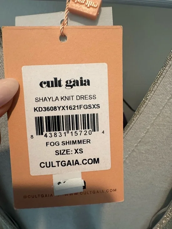 Cult Gaia Shayla Long-Sleeve V-Neck Midi Dress - Picture 8 of 8